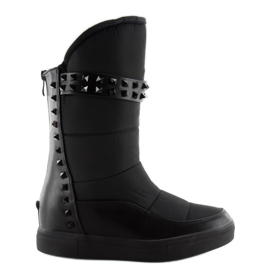 Schneestiefel mit Nieten NC105 schwarz