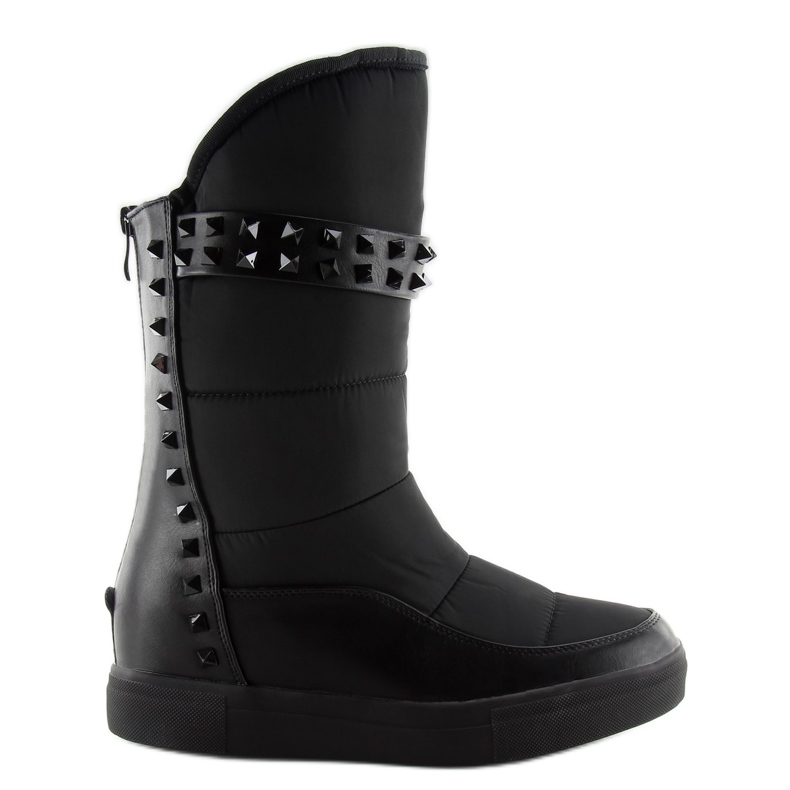 Schneestiefel mit Nieten NC105 schwarz