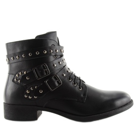 Stiefel mit Nieten schwarz B0-166 schwarz