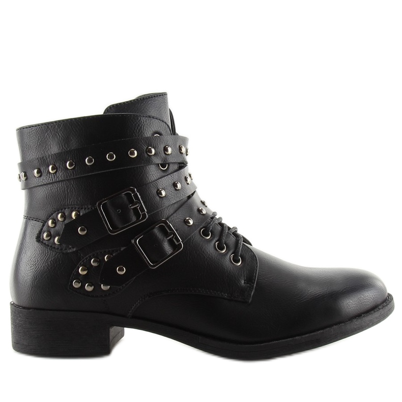 Stiefel mit Nieten schwarz B0-166 schwarz
