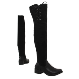 Schwarze Musketierstiefel FR-1152 schwarz