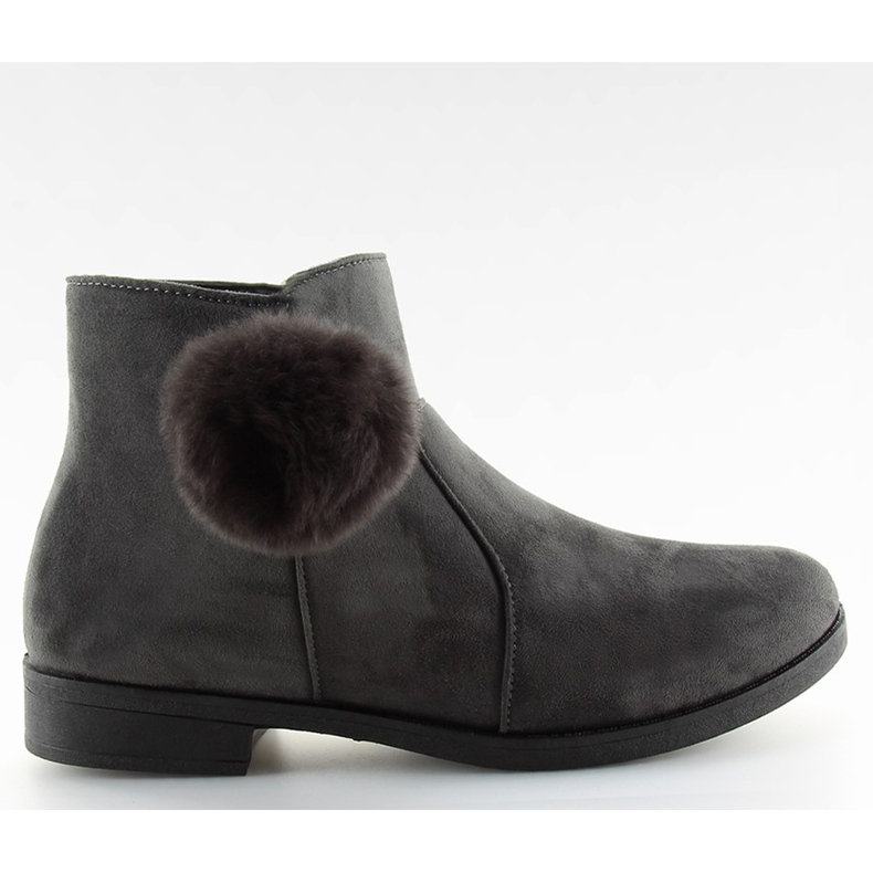 Graue X-15 graue Damenstiefel mit Bommel