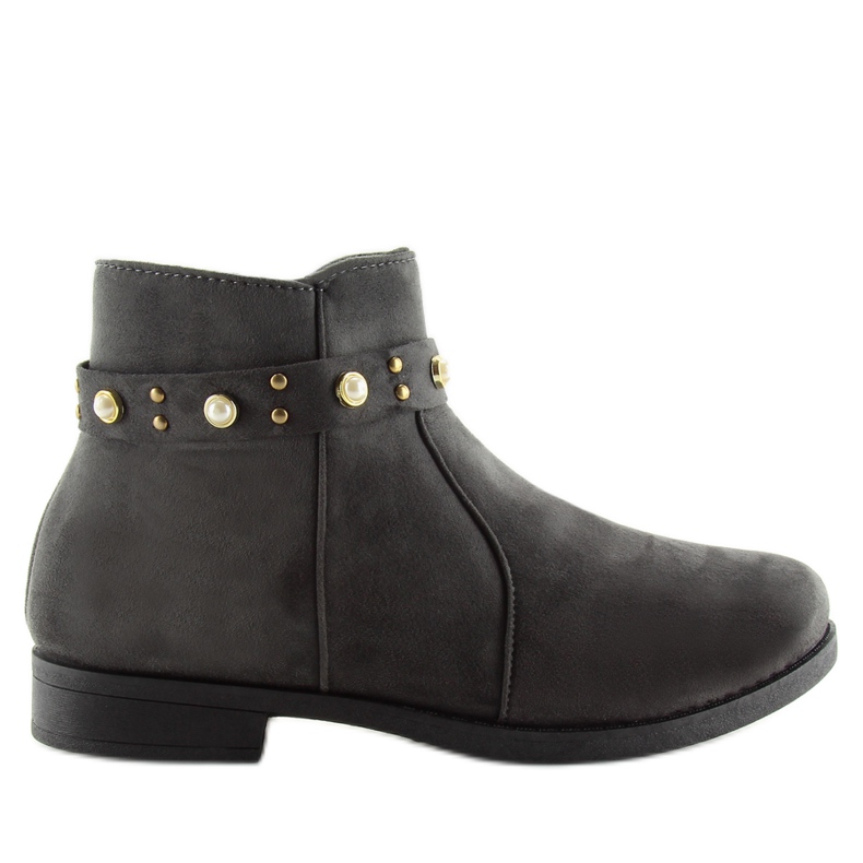 Graue X-19 Graue Chelsea-Stiefel mit Perlen