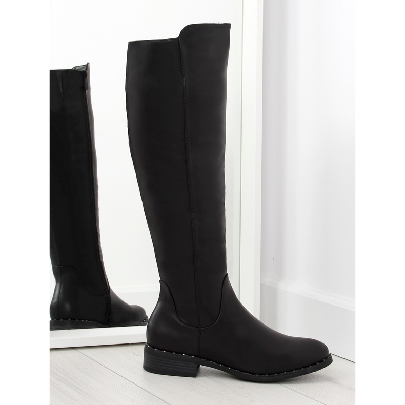 Schwarze Damenstiefel 6263-1 schwarz
