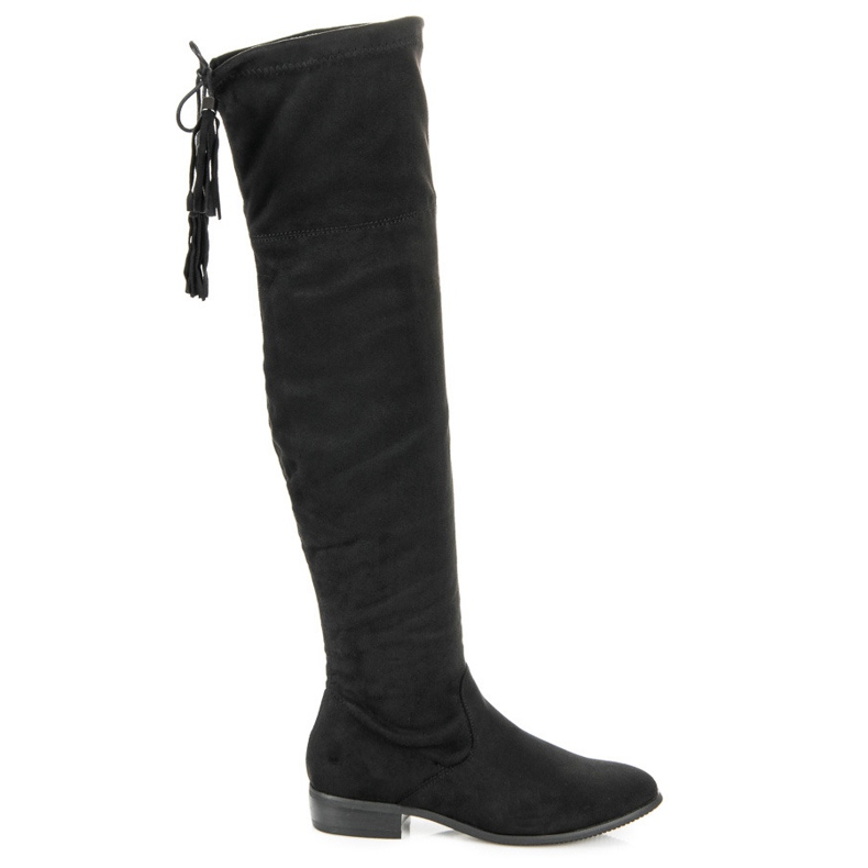Yes Mile Overknee-Stiefel mit Fransen schwarz