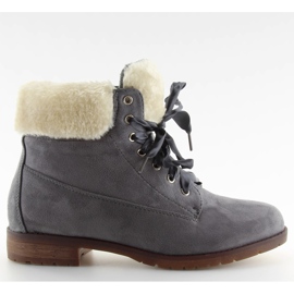 Graue graue Schnürstiefel für Damen NC87 grau