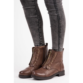 Ch. Creation Gebundene Arbeiterstiefel braun