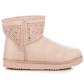 Beige Schneestiefel