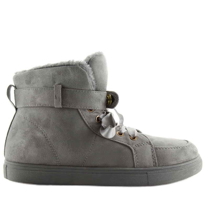 Graue warme Turnschuhe Bok-1122 D. Grau