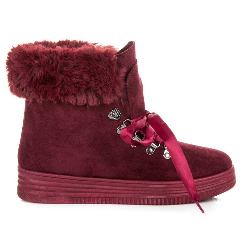 Bello Star Bordo Trappers Gebunden mit einem Band rot