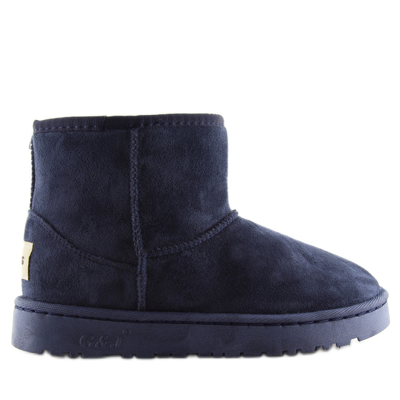 Emusy Kurze Schneestiefel Marineblau Fc226 navy blau