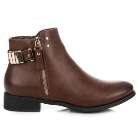Queentina Braune Chelsea-Stiefel für Damen