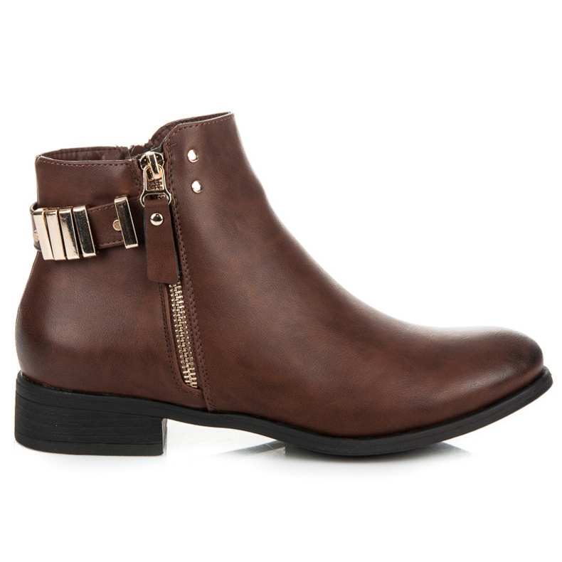 Queentina Braune Chelsea-Stiefel für Damen