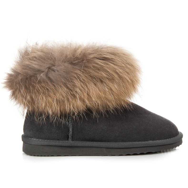 Coco Perla Mukluki aus Leder grau