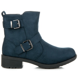 Vices Stiefel mit dekorativer Schnalle blau