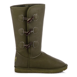 Torna Schneestiefel mit hohem Fell grün