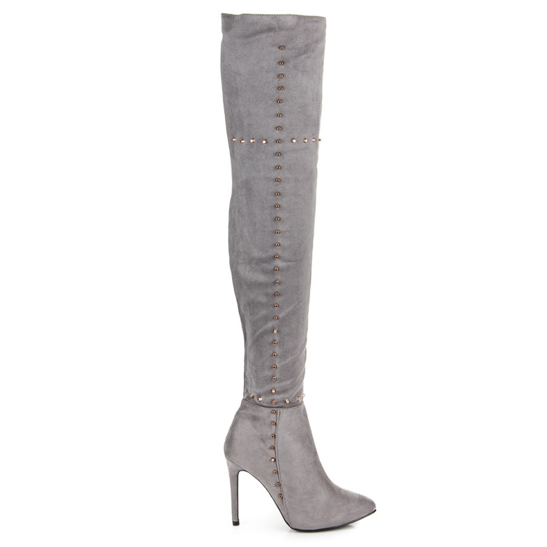 Marquiz Overknee-Stiefel grau