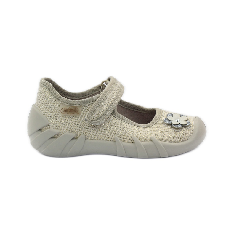 Befado Kinderschuhe Ballerinas Hausschuhe 109p163 braun grau gelb