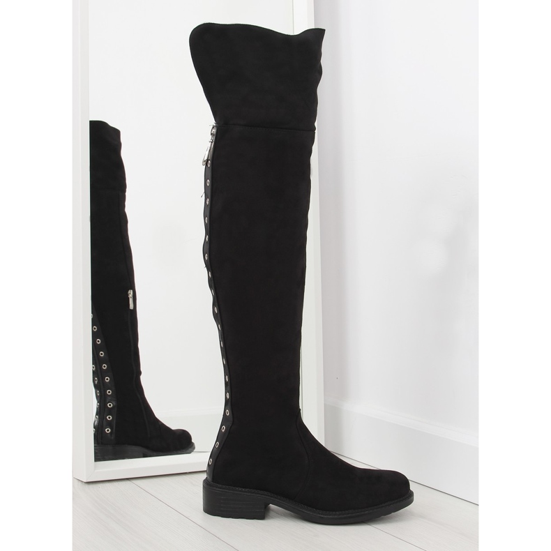 Schwarze Stiefel für Frauen AE63P Schwarz