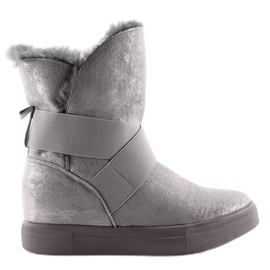 Graue Schneestiefel Turnschuhe NC108 grau