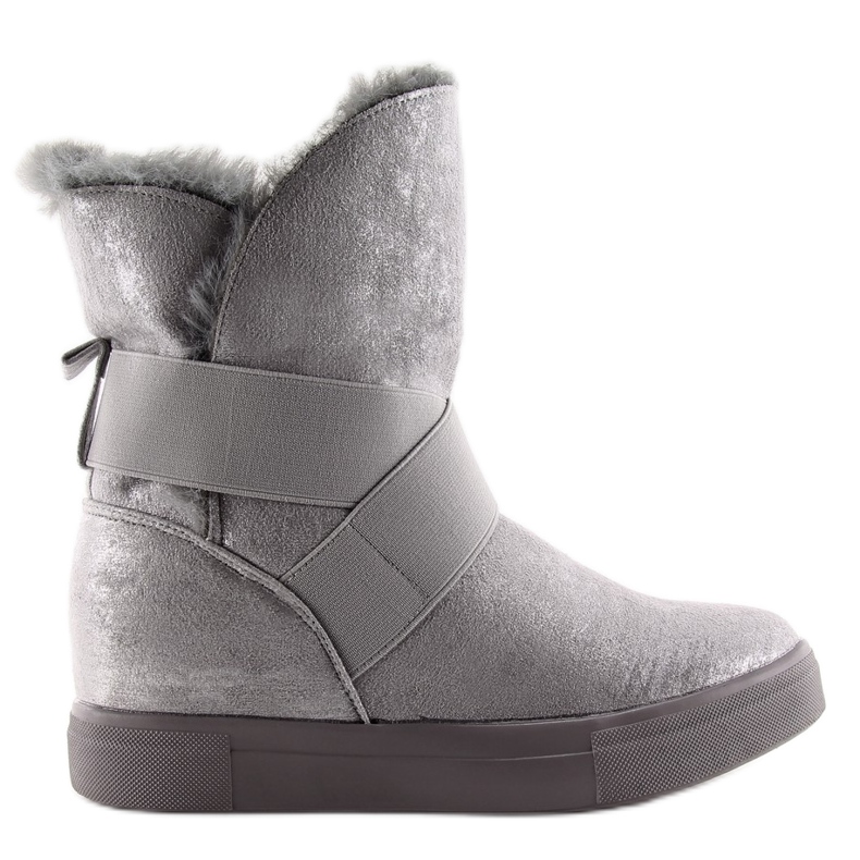 Graue Schneestiefel Turnschuhe NC108 grau