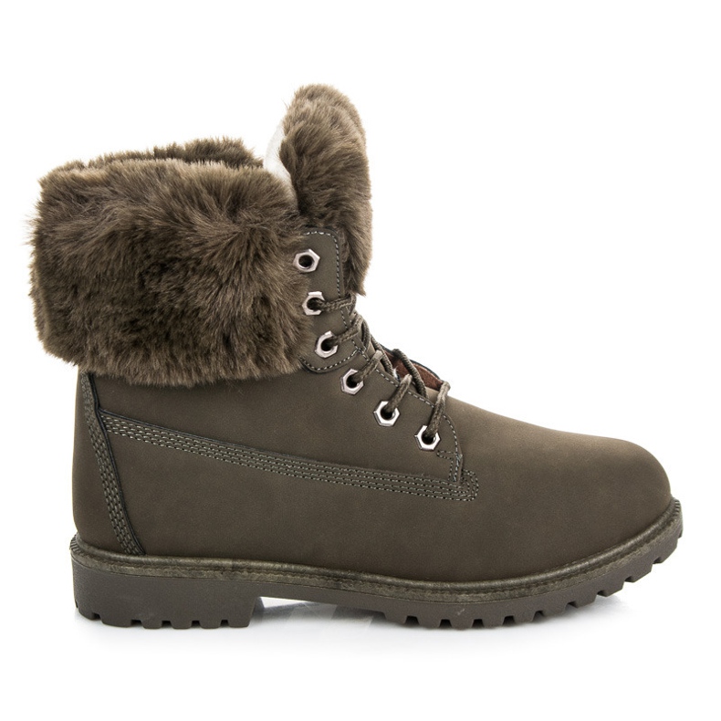 Trapper mit Fell grün