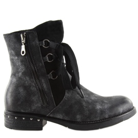 Schwarze Arbeitsstiefel s113 schwarz grau