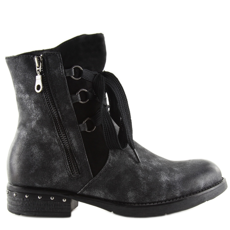 Schwarze Arbeitsstiefel s113 schwarz grau