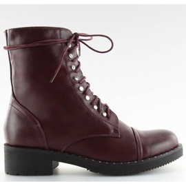 Stiefel Stiefel mit weinrot Burgunderrot mehrfarbig