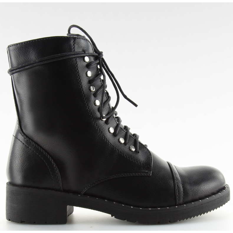 Schwarze Stiefel mit Nieten schwarz B0-193 schwarz
