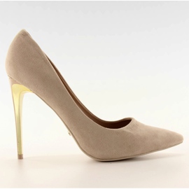 Wildleder-High-Heels LE-08 Beige