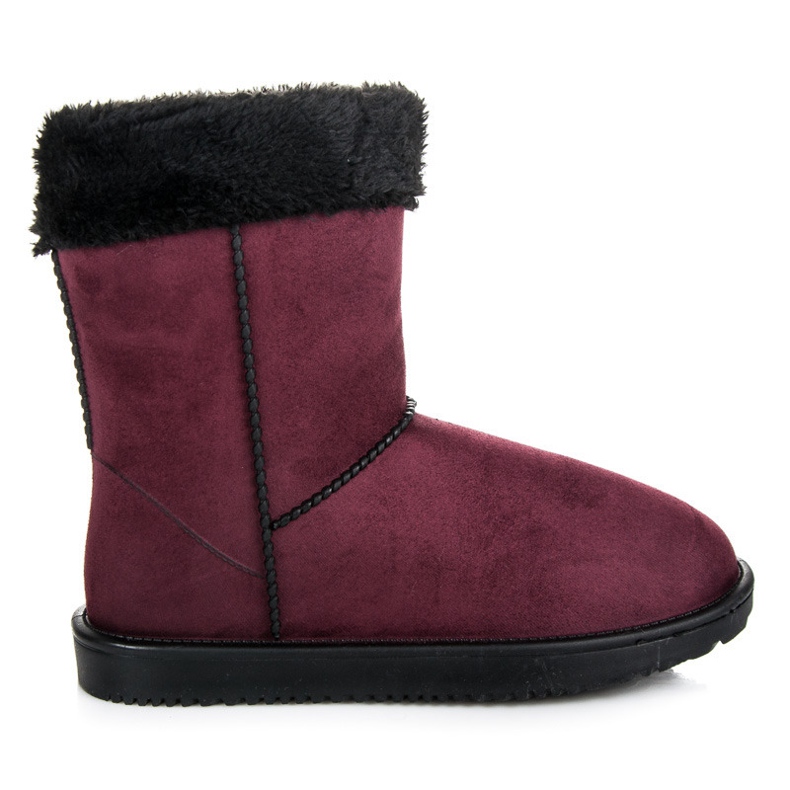 Bona Kastanienbraune Schneestiefel für Damen rot