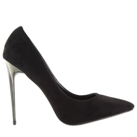 Pumps auf Wildleder Schwarz 66-29