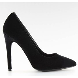 Velvet Pumps auf einem schwarzen Stift LE013P Black