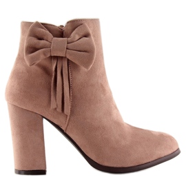 Hochhackige Stiefel mit rosa nc93 Rosa Schleife mehrfarbig