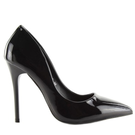 Schwarz lackierter Damen-High-Heel LL-89P Black
