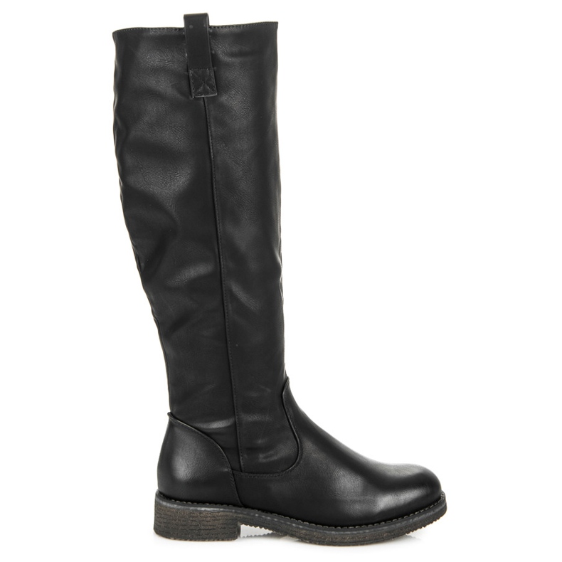 Juliet Klassische schwarze Stiefel mit Reißverschluss