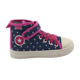 Befado Kinderschuhe, Turnschuhe, Hausschuhe 426x002 marineblau rosa weiß