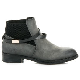 Vinceza Niedrige Jodhpur-Stiefel schwarz grau