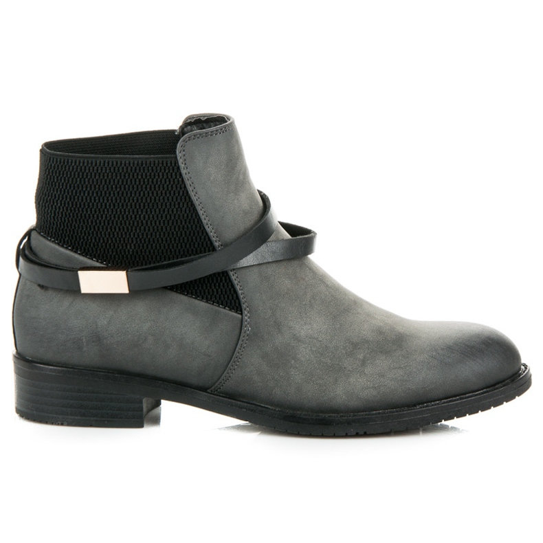 Vinceza Niedrige Jodhpur-Stiefel schwarz grau
