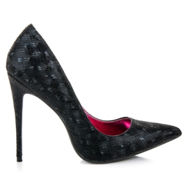 Vices Pins mit Schlangenprint schwarz