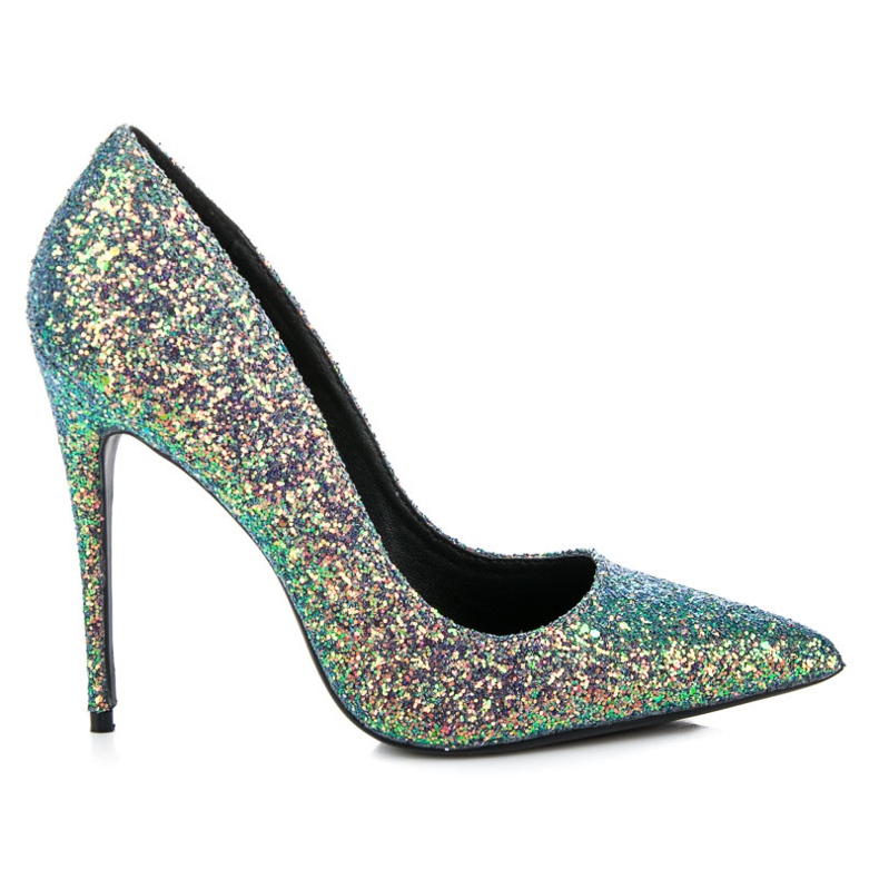 Vices Glitzer High Heels Laster grün