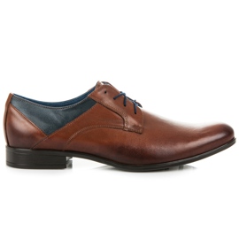 Lucca Braune Business-Schuhe marineblau