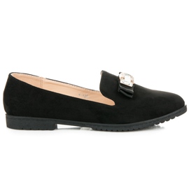 Miss Laura Halbschuhe mit Schleife schwarz