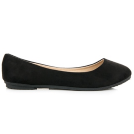 Abloom Ballerinas aus schwarzem Wildleder