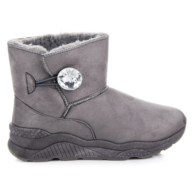 Anesia Paris Schneestiefel mit Knopfverschluss grau
