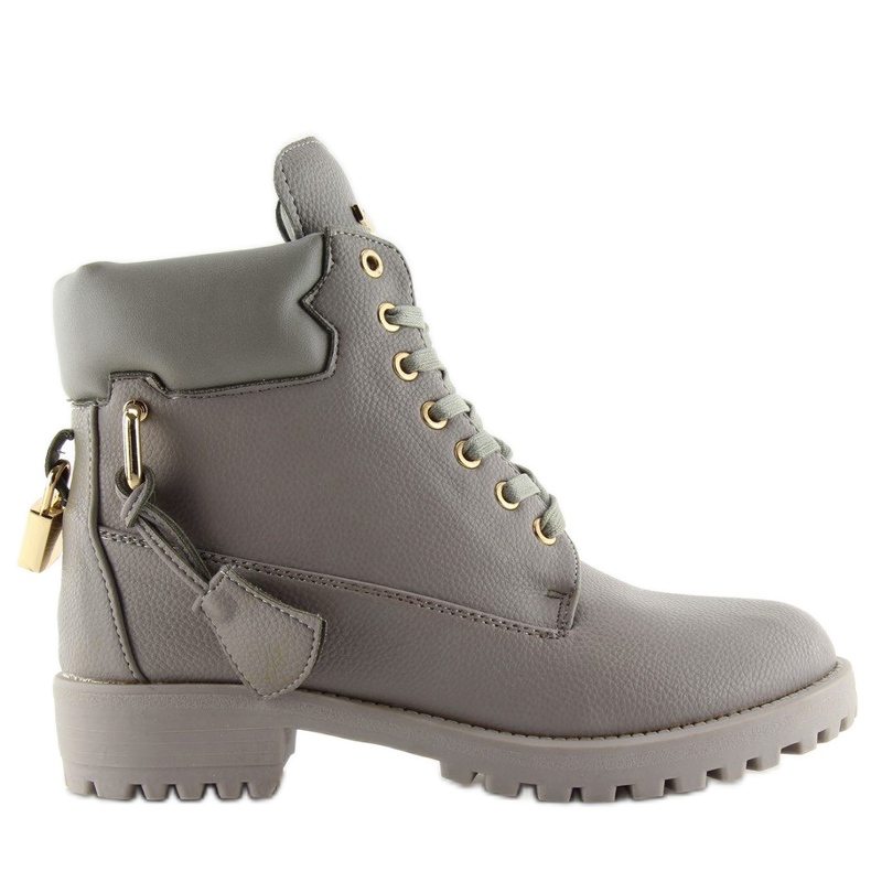 Holzstämme mit Vorhängeschloss 1302 L. GRAU