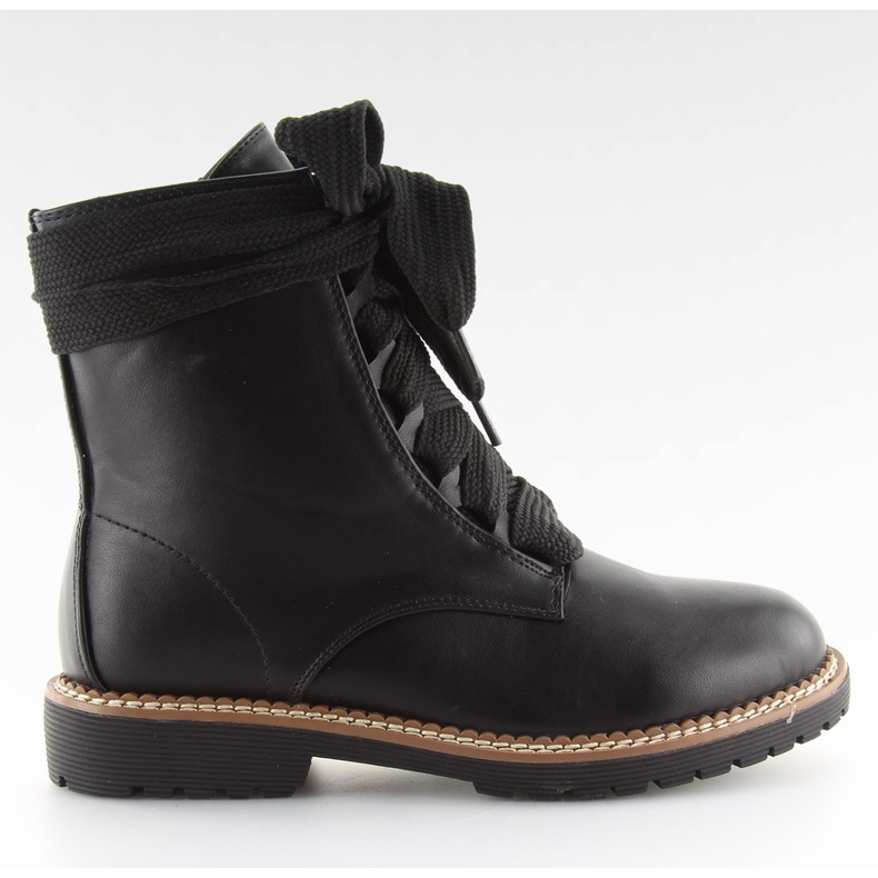 Schwarze Schnürboots 8308 schwarz