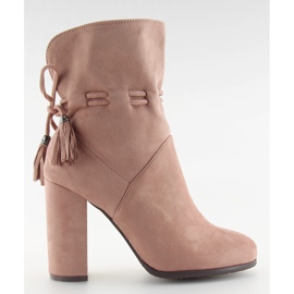 Stiefel mit breitem Absatz rosa 1318 rosa