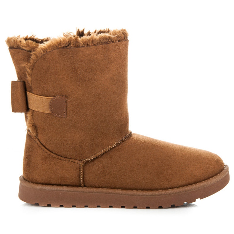 Mukluki aus Wildleder mit Schleife braun